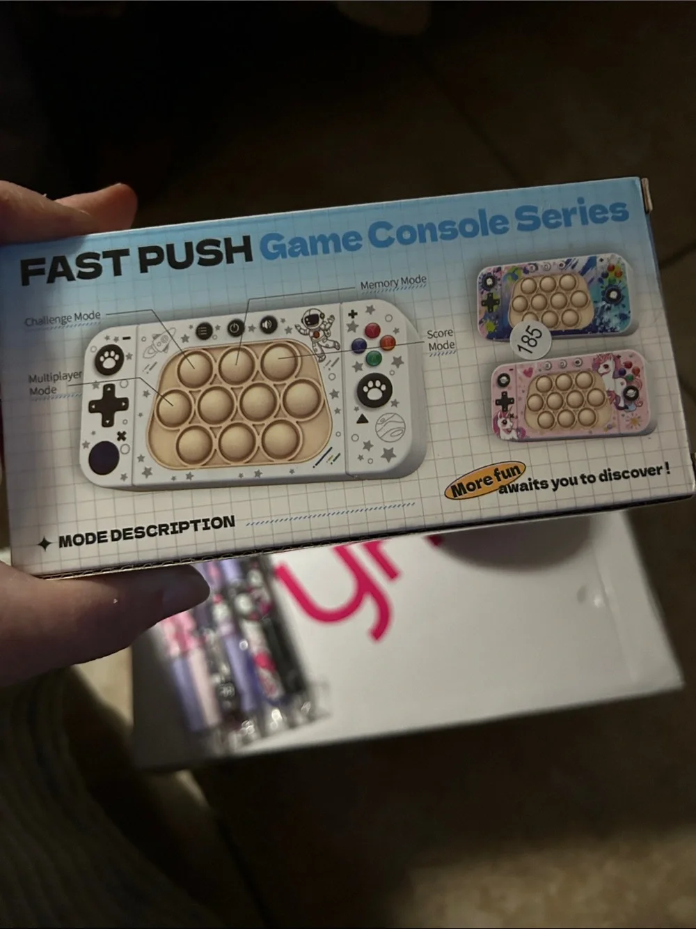 White Handheld Game Console Series with Pop Buttons